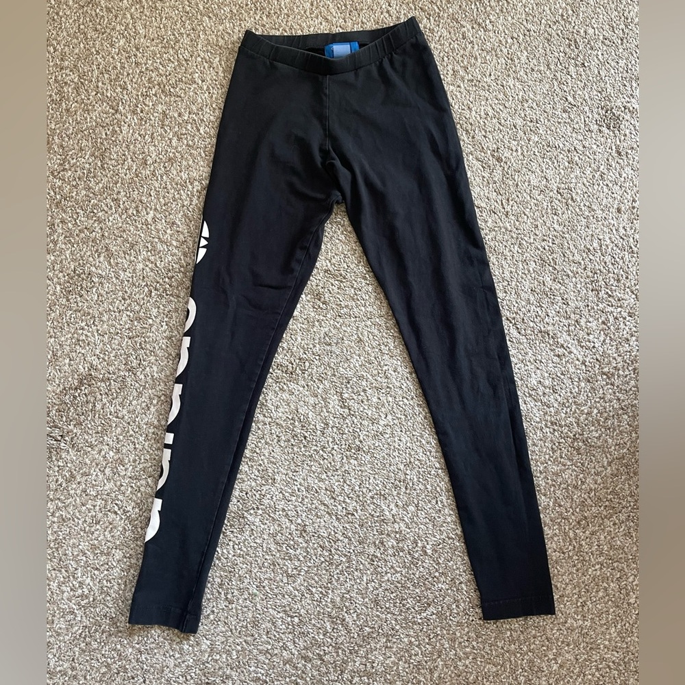 Adidas black leggings size small preowned